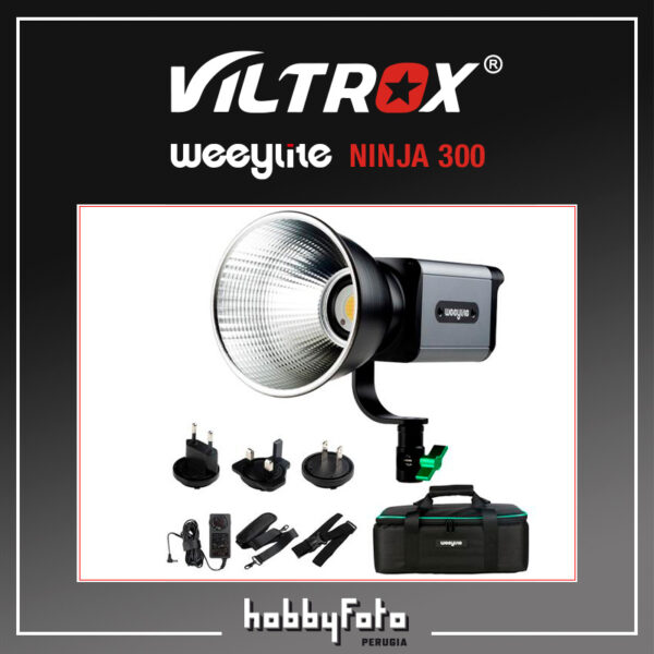 Viltrox Weeylite VL-Ninja 300 KIT  anello Bowens VP-05- Illuminatore Led - immagine 4