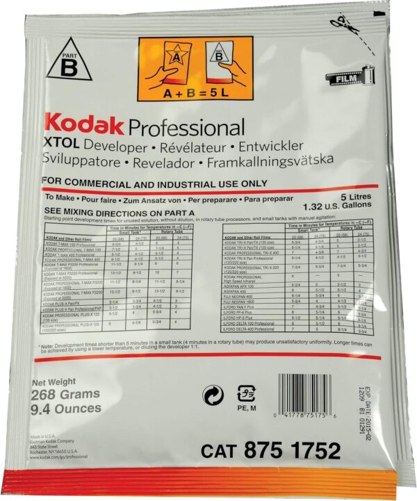 Kodak Professional XTOL Sviluppo Pellicola Bianco e Nero in Polvere (5 litri) - immagine 2